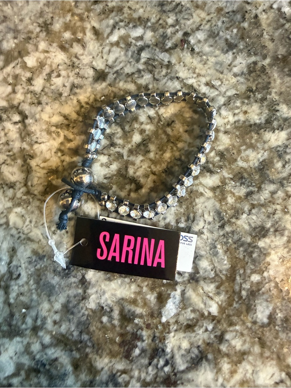 Sarina Crystal Beaded Stretch Bracelet - Silver